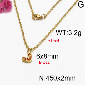 Fashion Brass Necklace  F5N400172vbmb-J125
