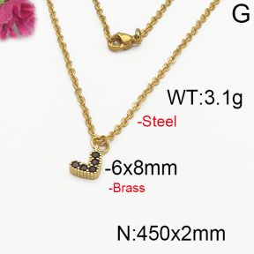 Fashion Brass Necklace  F5N400174vbmb-J125