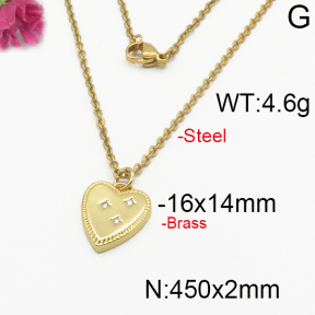 Fashion Brass Necklace  F5N400180vbnb-J125