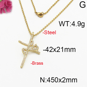 Fashion Brass Necklace  F5N400182vbpb-J125