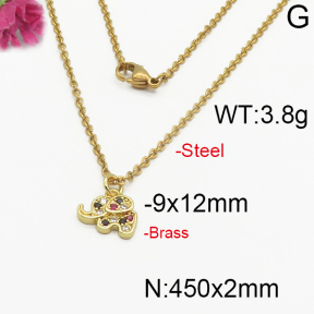 Fashion Brass Necklace  F5N400183vbnb-J125