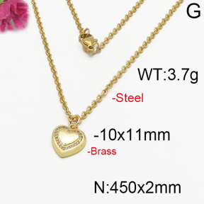 Fashion Brass Necklace  F5N400184vbnb-J125