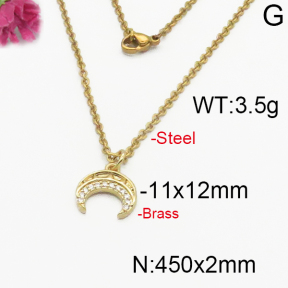 Fashion Brass Necklace  F5N400185vbnb-J125