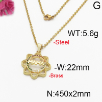 Fashion Brass Necklace  F5N400186vbpb-J125
