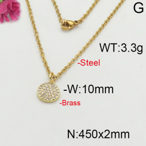 Fashion Brass Necklace  F5N400188vbnb-J125