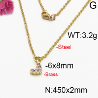 Fashion Brass Necklace  F5N400190vbmb-J125
