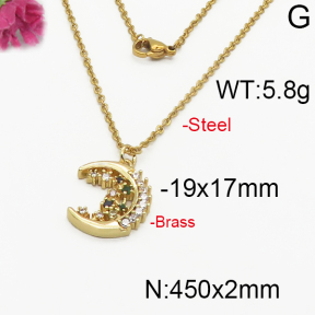 Fashion Brass Necklace  F5N400193vbpb-J125