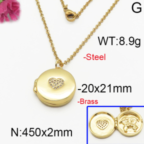 Fashion Brass Necklace  F5N400195bhia-J125