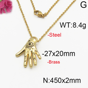 Fashion Brass Necklace  F5N400198vbnb-J125