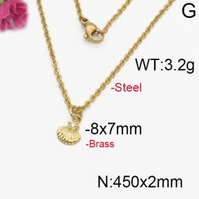 Fashion Brass Necklace  F5N400199vbmb-J125