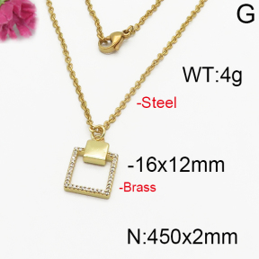 Fashion Brass Necklace  F5N400200vbnb-J125