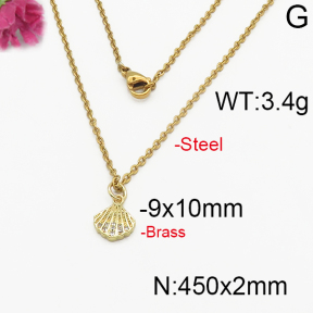 Fashion Brass Necklace  F5N400202vbnb-J125