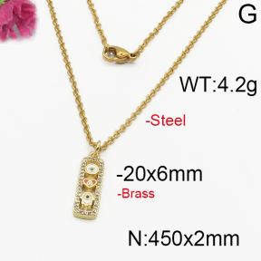 Fashion Brass Necklace  F5N400203bhva-J125