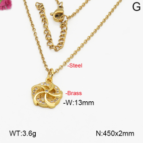 Fashion Brass Necklace  F5N400206vbmb-J35