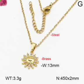 Fashion Brass Necklace  F5N400212vbmb-J35