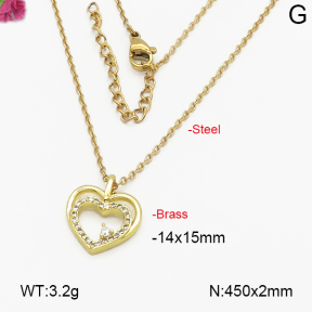 Fashion Brass Necklace  F5N400213vbmb-J35