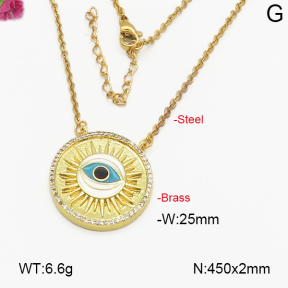 Fashion Brass Necklace  F5N400214bbov-J35