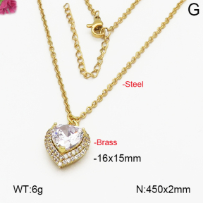 Fashion Brass Necklace  F5N400215abol-J35