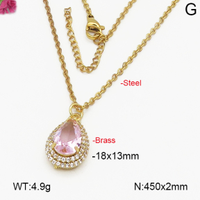 Fashion Brass Necklace  F5N400219abol-J35