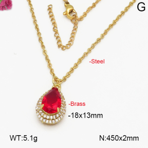Fashion Brass Necklace  F5N400221abol-J35