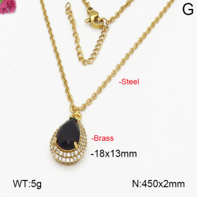 Fashion Brass Necklace  F5N400222abol-J35