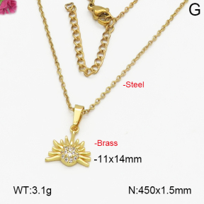 Fashion Brass Necklace  F5N400223vbmb-J35