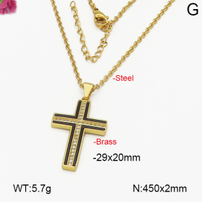 Fashion Brass Necklace  F5N400226vbnl-J35