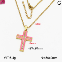 Fashion Brass Necklace  F5N400227vbnl-J35