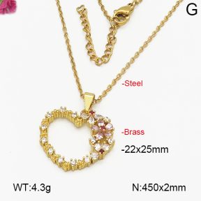 Fashion Brass Necklace  F5N400228bbov-J35