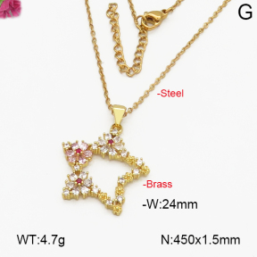 Fashion Brass Necklace  F5N400230bbov-J35