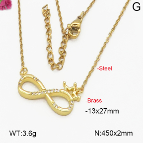 Fashion Brass Necklace  F5N400233vbnb-J35