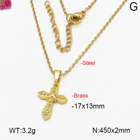 Fashion Brass Necklace  F5N400235vbmb-J35