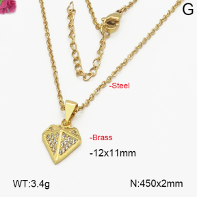 Fashion Brass Necklace  F5N400236bbml-J35
