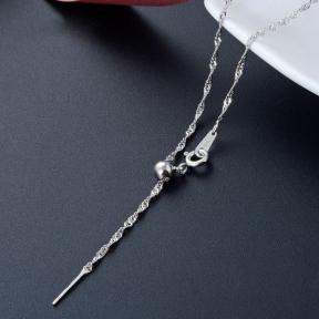 925 Silver Necklace  L：450mm (adjustable)  JN0409vhpl-M112  YJ001376