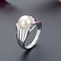 925 Silver Ring  R:11mm，Shell pearl:9mm  6-9#  JR0435ajoa-M112  YJ-TC30-3