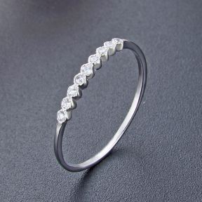 925 Silver Ring  W:1mm  6-9#  JR0449vhha-M112  YJAJ002009