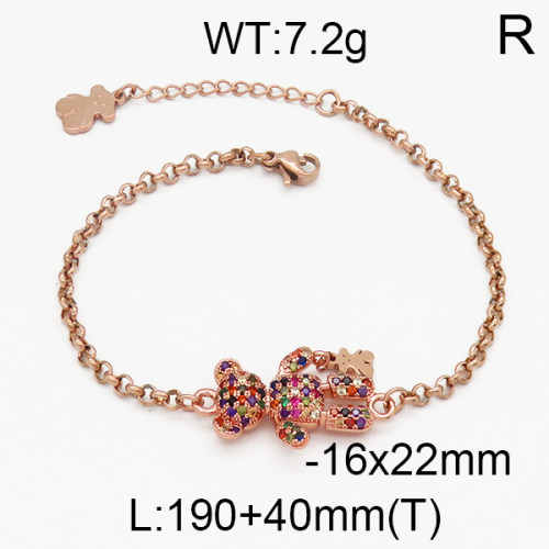 SS Bear Bracelets  TB5000062vihb-659