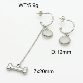 SS Earrings  3E4003310bhia-908