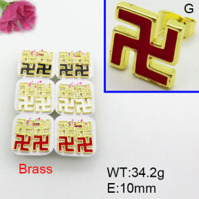 Fashion Brass Earrings  F3E402465akia-J22