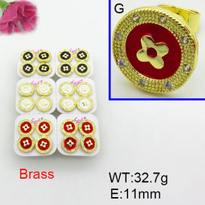 Fashion Brass Earrings  F3E402470akia-J22