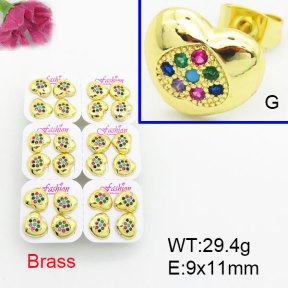 Fashion Brass Earrings  F3E402482ajma-J22