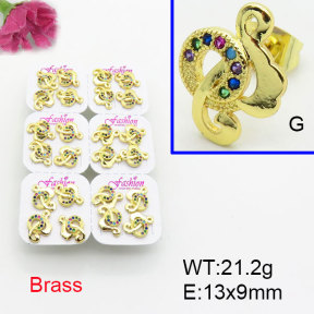 Fashion Brass Earrings  F3E402484ajma-J22