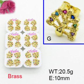 Fashion Brass Earrings  F3E402486ajma-J22