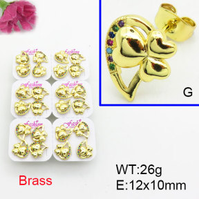 Fashion Brass Earrings  F3E402490ajma-J22
