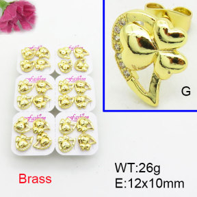 Fashion Brass Earrings  F3E402491ajma-J22