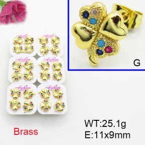 Fashion Brass Earrings  F3E402492ajma-J22
