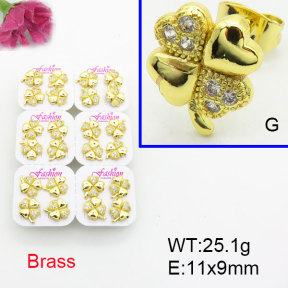 Fashion Brass Earrings  F3E402493ajma-J22