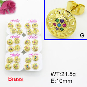 Fashion Brass Earrings  F3E402496ajma-J22