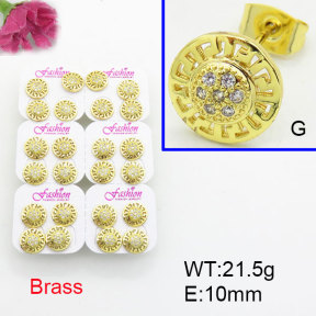 Fashion Brass Earrings  F3E402497ajma-J22