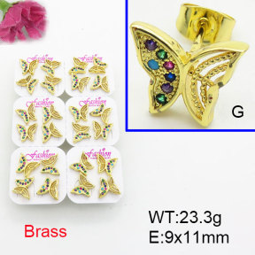 Fashion Brass Earrings  F3E402504ajma-J22